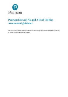 AS and A level Politics Assessment guidance